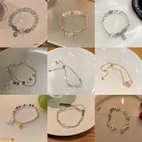 Opal Butterfly Crystal Bracelet Pearl Beaded Jewelry