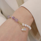 Freshwater Pearl Amethyst Bracelet Elegant Jewelry Women