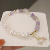 Freshwater Pearl Amethyst Bracelet Elegant Jewelry Women