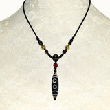 Woven Agate Pendant Necklace 8 Eyes DZI Ladies Necklace
