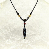 Woven Agate Pendant Necklace 8 Eyes DZI Ladies Necklace
