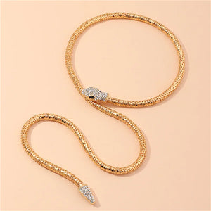 Copper Zircon Snake Bangle Bracelet Jewelry Gift