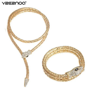 Copper Zircon Snake Bangle Bracelet Jewelry Gift