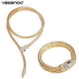 Copper Zircon Snake Bangle Bracelet Jewelry Gift