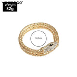Copper Zircon Snake Bangle Bracelet Jewelry Gift