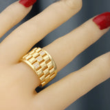 Gold-Plated Signet Ring Frosting Personality Ring for Men And Women