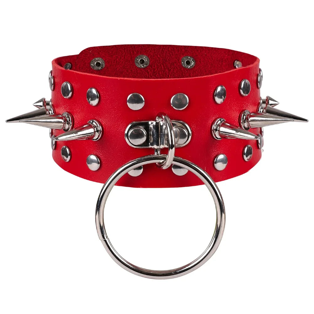 Punk Choker Collar Leather Gothic Necklace Bell Harajuku Vintage