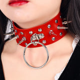 Punk Choker Collar Leather Gothic Necklace Bell Harajuku Vintage
