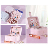 Ladies Jewelry Box Earring Ring Organizer Travel Case