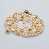 Baroque Pearl Long Necklace, Colorful Wedding Jewelry