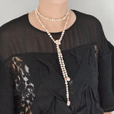 Baroque Pearl Long Necklace, Colorful Wedding Jewelry