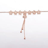585 Purple Star Tassel Chains Necklace Plated 14K Rose Pendant