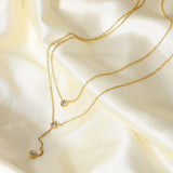 Zircon Pendant Multilayer Clavicle Necklace Silver Jewelry Gift Necklace