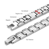 Women's Titanium Magnetic Bracelet with Pain Relief Stones
