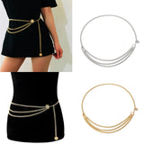 Vintage High Waist Tassel Chain Belt with Charms