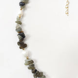 Natural Pearl Bracelet Grey Stone Friendship Jewelry
