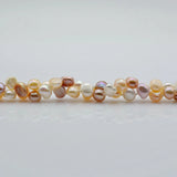 Rainbow Freshwater Pearl Long Necklace Baroque Twist Jewelry