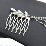 Golden Leaf Chain Tassel Headband Leaf Hair Comb Insert Comb