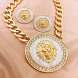 Royal Lion Head Jewelry Set for Everyday Wear
