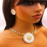 Royal Lion Head Jewelry Set for Everyday Wear