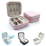 Ladies PU Leather Jewelry Box Necklace Ring Storage Display