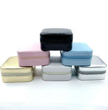 Ladies PU Leather Jewelry Box Necklace Ring Storage Display