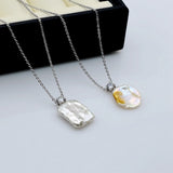 Baroque Pearl Pendant Necklace 925 Silver Natural Pearl Girls Pendant