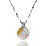Baroque Pearl Pendant Necklace 925 Silver Natural Pearl Girls Pendant