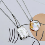 Baroque Pearl Pendant Necklace 925 Silver Natural Pearl Girls Pendant
