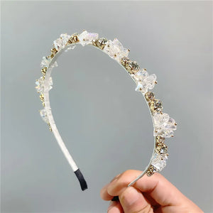 Crystal Headband French Hairpin Rhinestone Hairband Wedding Gift