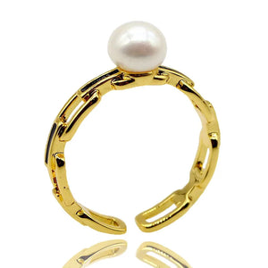 Colorful Freshwater Pearl Adjustable Ring Girls Jewelry