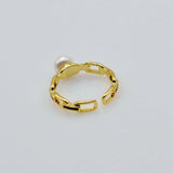 Colorful Freshwater Pearl Adjustable Ring Girls Jewelry