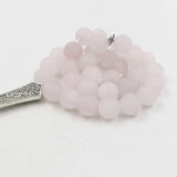 Pink Crystal Muslim Tasbih Bracelet Rosary Islamic Gift Eid Mubarak Jewelry