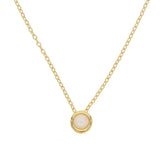 Delicate Single CZ Stone Choker Necklace in 925 Sterling Silver