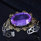 Vintage Purple Cubic Zircon Bracelet for Women