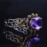 Vintage Purple Cubic Zircon Bracelet for Women