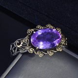 Vintage Purple Cubic Zircon Bracelet for Women