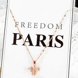 Small Secret Bee Pendant Clavicle Chain Necklace