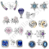 Hot Air Balloon Earrings 925 Sterling Silver