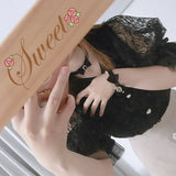 Lady Bow Rhinestone Pearl Necklace Japanese Sweet Collar Ornament