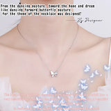 Lady Butterfly Necklace Natural Mother of Pearl Sterling Silver 925