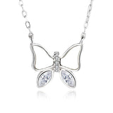 Lady Butterfly Necklace Natural Mother of Pearl Sterling Silver 925