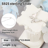 Lady Butterfly Necklace Natural Mother of Pearl Sterling Silver 925