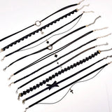 Gothic Women Chokers Beads Bow Flowers Crown Tassels