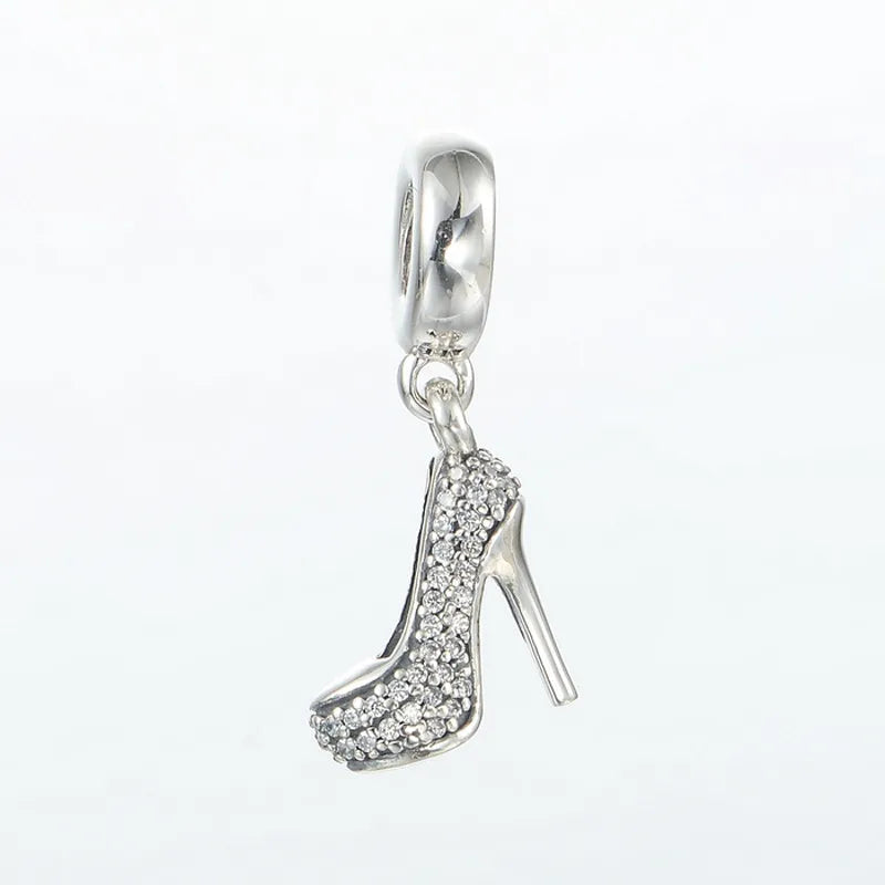 925 Silver High Heel Shoe Charm