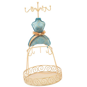 Lady Mannequin Dress Jewelry Holder Stand For Earrings Necklace