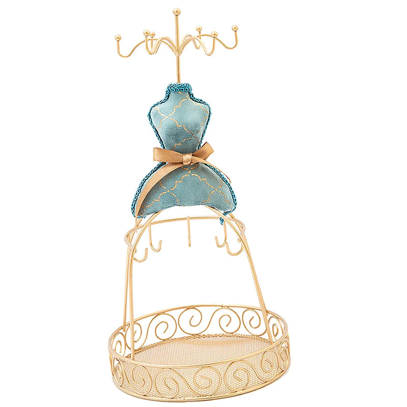 Lady Mannequin Dress Jewelry Holder Stand For Earrings Necklace