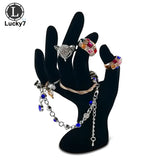 Velvet Hand Jewelry Display Stand Ring Bracelet Bangle Necklace Organizer