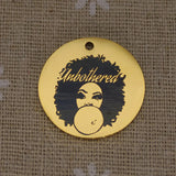 Lady Unbothered Stainless Steel Charms 25mm Pendant Tag 20pcs