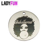 Lady Unbothered Stainless Steel Charms 25mm Pendant Tag 20pcs